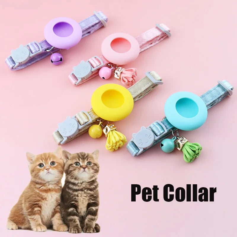 Pet Collar for Airtags, Dog Cat Tracker Collar, Airtag Case & Anti-lost